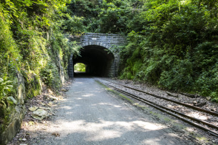 the Howard tunnel entrance surrounded by greenery